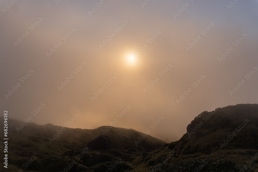 Sunrise from Nagatadake, Yakushima island, Japan Sunrise from Nagatadake, Yakushima island, Japan