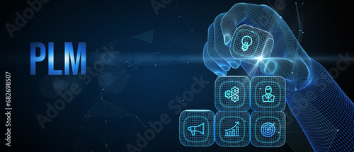Photography PLM Product lifecycle management system technology concept