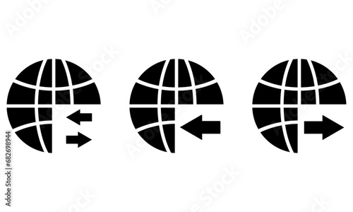 Import Export Globe Distribution Icon 