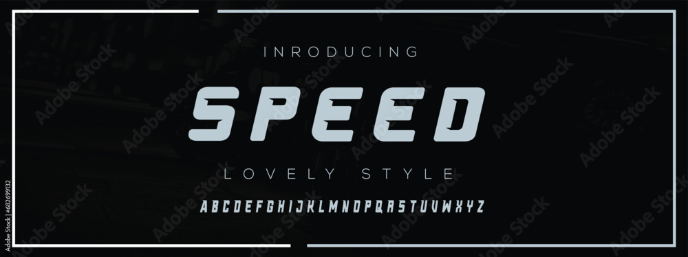 Speed Abstract modern urban alphabet fonts. Typography sport, technology, fashion, digital, future creative logo font. vector illustration - obrazy, fototapety, plakaty 