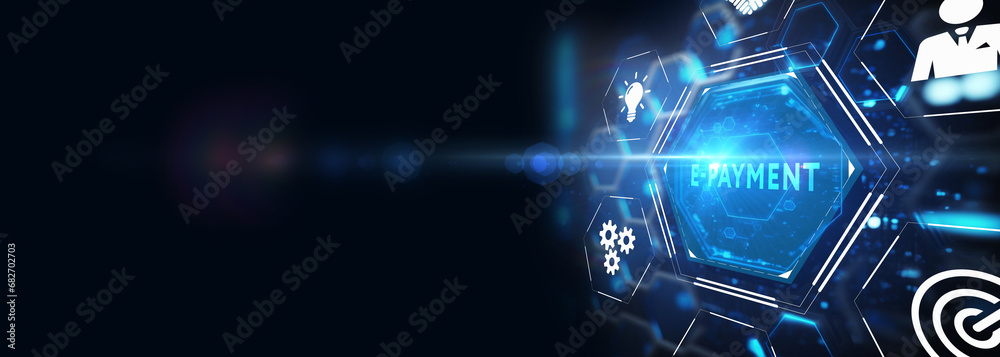 Fototapeta premium E-payment electronic concept. 3d illustration