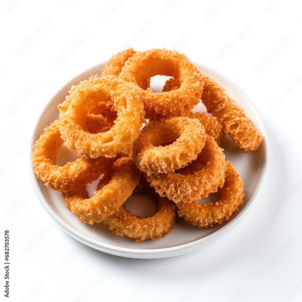 Fried squid ring Isolated on white background Fried squid ring Isolated on white background