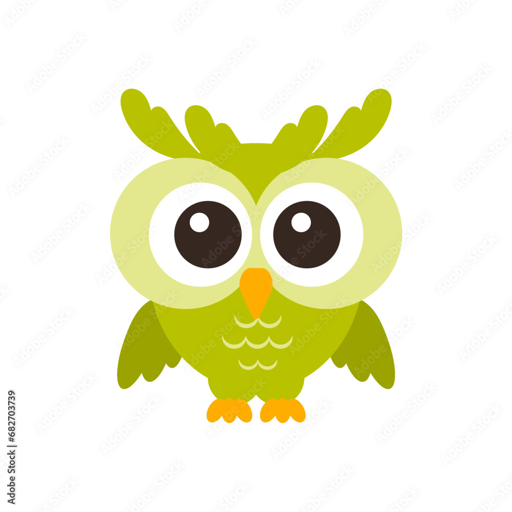 vector cute owl interested in something pattern vector cute owl interested in something pattern