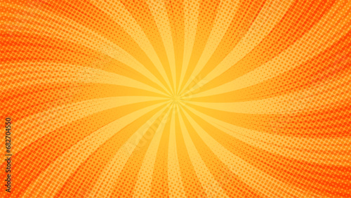 abstract orange sun rays background