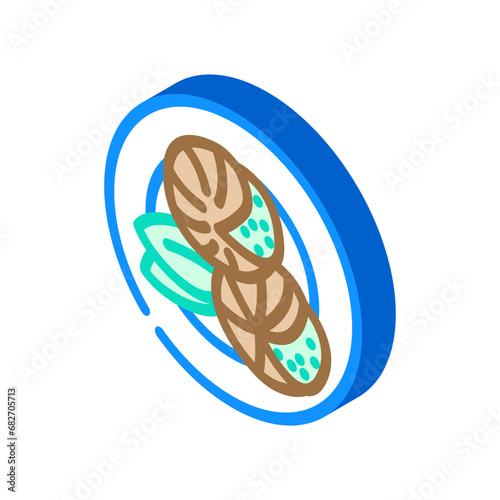 escargot dish french cuisine isometric icon vector. escargot dish french cuisine sign. isolated symbol illustration
