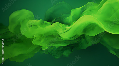 abstract background with green smoke 