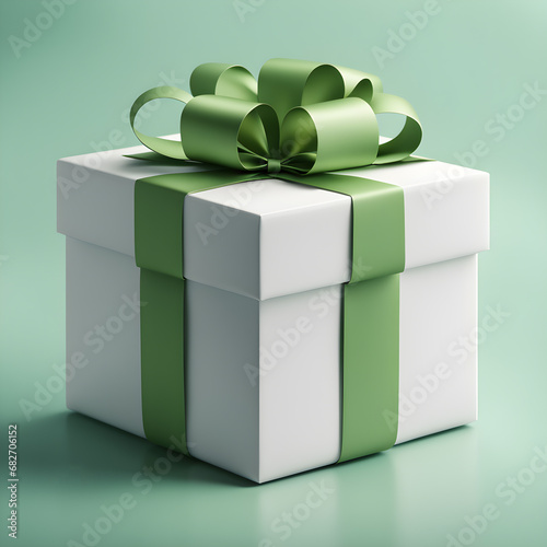 Beautiful and luxury gift box with bow