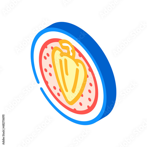 chiles rellenos mexican cuisine isometric icon vector. chiles rellenos mexican cuisine sign. isolated symbol illustration