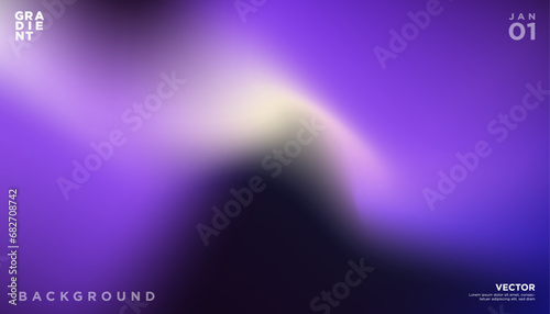 Neon Vivid Lavender Haze Horizontal Background. Bright lavender pink and dark blue gradation abstract background. Dark cyber energy flowing backdrop poster. Vector Illustration. 