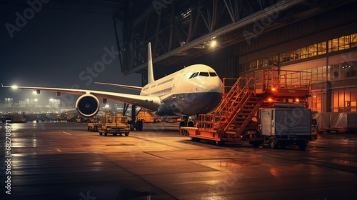 cargo plane loading for logistics and transportation