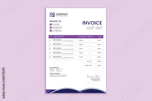 Professional invoice template for your business