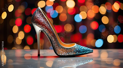 high heels on bokeh background photo