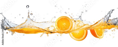 orange fruit juice splash. AI Generated