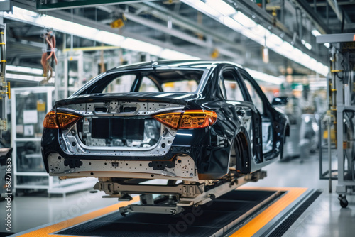 Automated assembly line for robot manipulators for the production of high-tech electric vehicles running on clean energy.  © Anoo