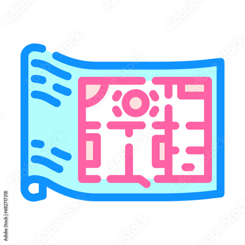 blueprint creation architectural drafter color icon vector. blueprint creation architectural drafter sign. isolated symbol illustration