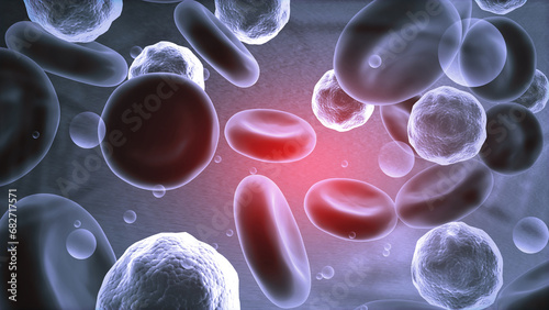 Obraz na plátně Human Papillomavirus on scientific background. 3d illustration.