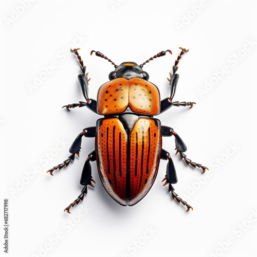 Beetle insect isolated on white background