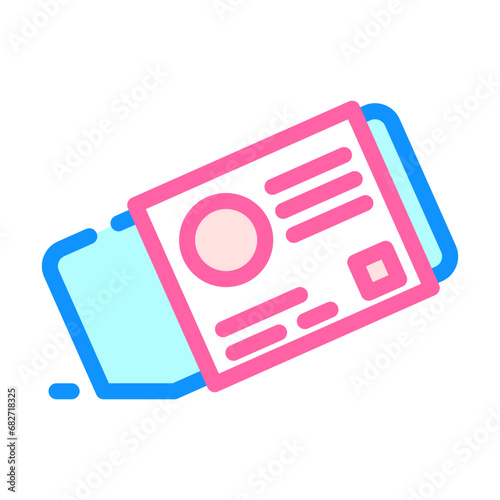 drafting eraser architectural drafter color icon vector. drafting eraser architectural drafter sign. isolated symbol illustration