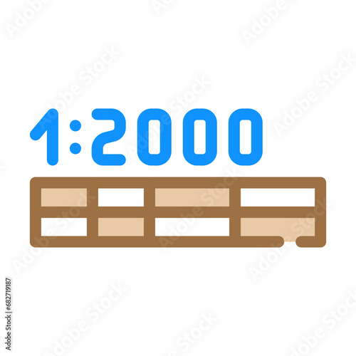 architectural scale drafter color icon vector. architectural scale drafter sign. isolated symbol illustration