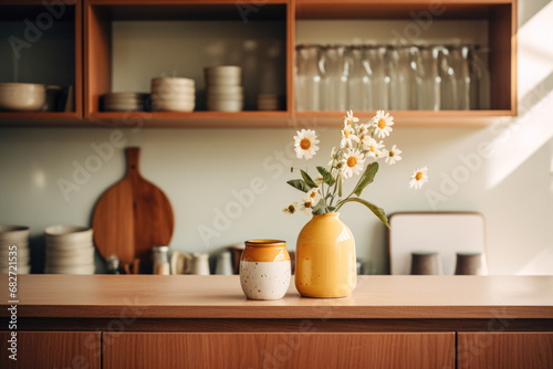 Simplicity reigns in Kinfolk Lifestyle  A minimalist kitchen  adorned with organic produce and handmade ceramics  embodies the pursuit of simplicity.