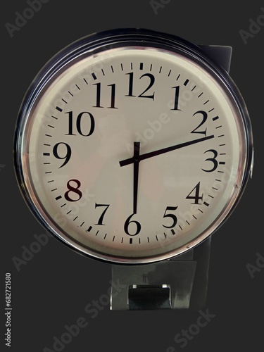 Round shaped circle clock with animated background.