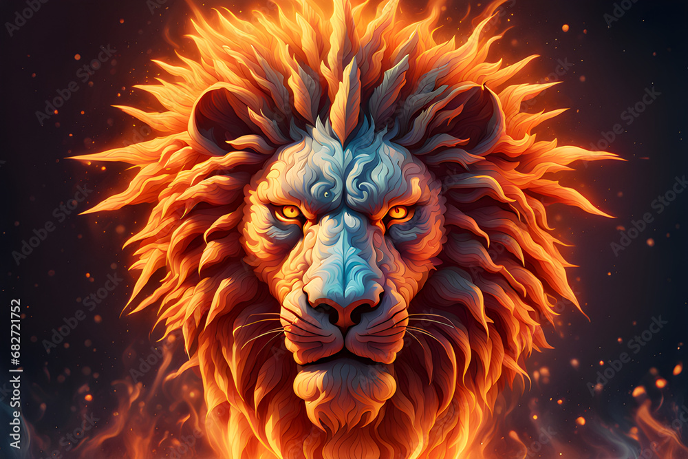 Obraz premium lion in the sun