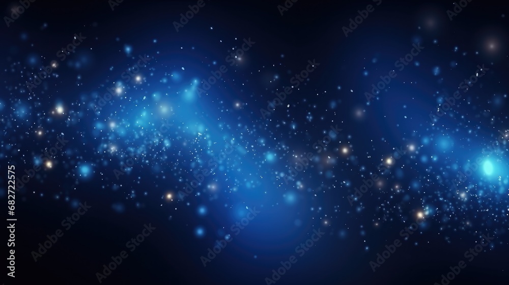 Fototapeta premium Dark blue technology and glow particle abstract background high resolution.