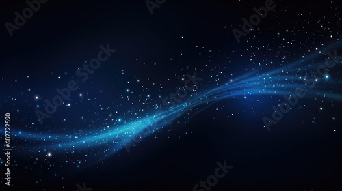 Dark blue technology and glow particle abstract background high resolution.