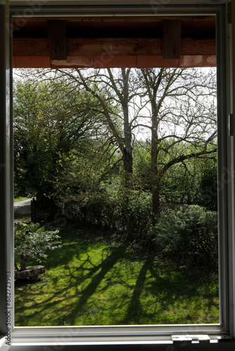 View from a window in Eure, France