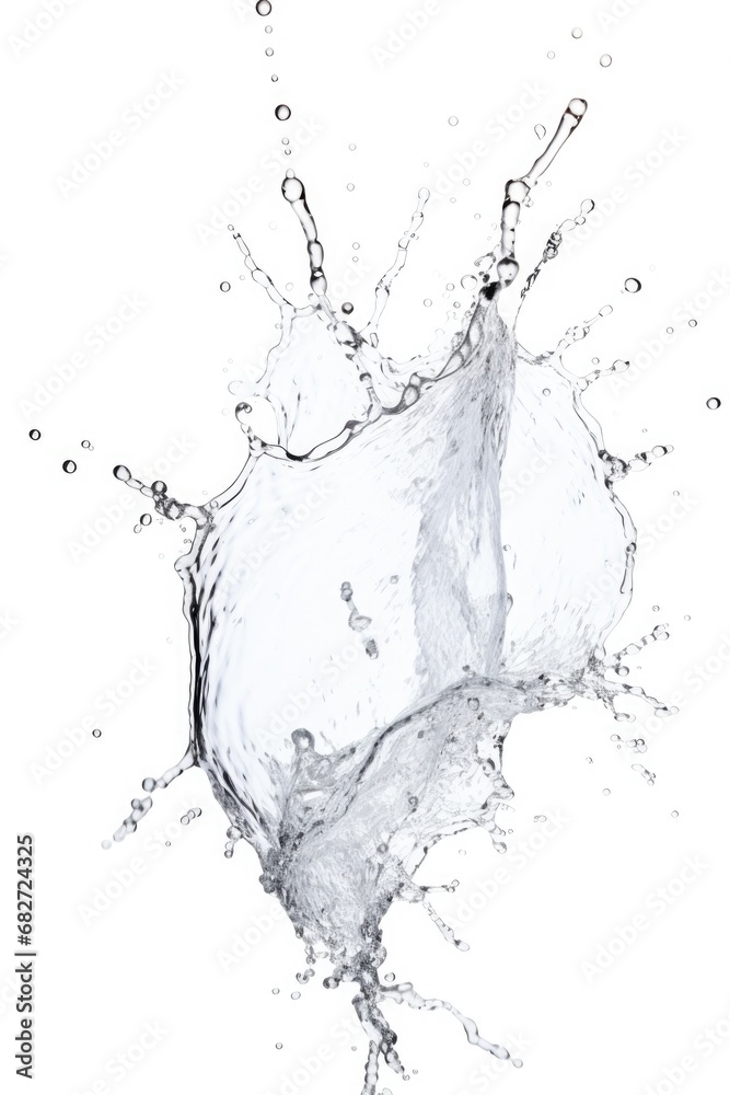 water splash isolated on white background. AI Generated
