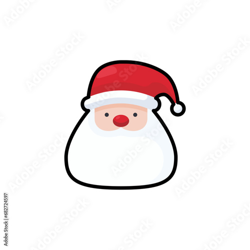 cute cartoon doll santa head
