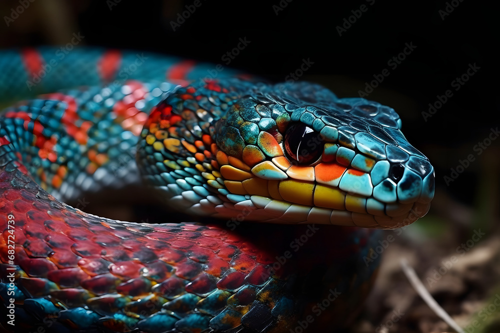 Fototapeta premium snake in the garden. 