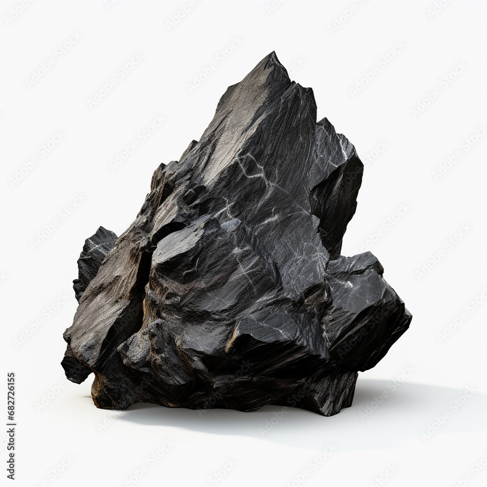 Coal stone isolated on white background