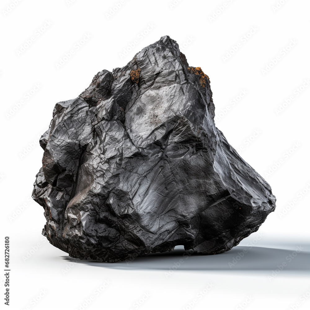 Coal stone isolated on white background