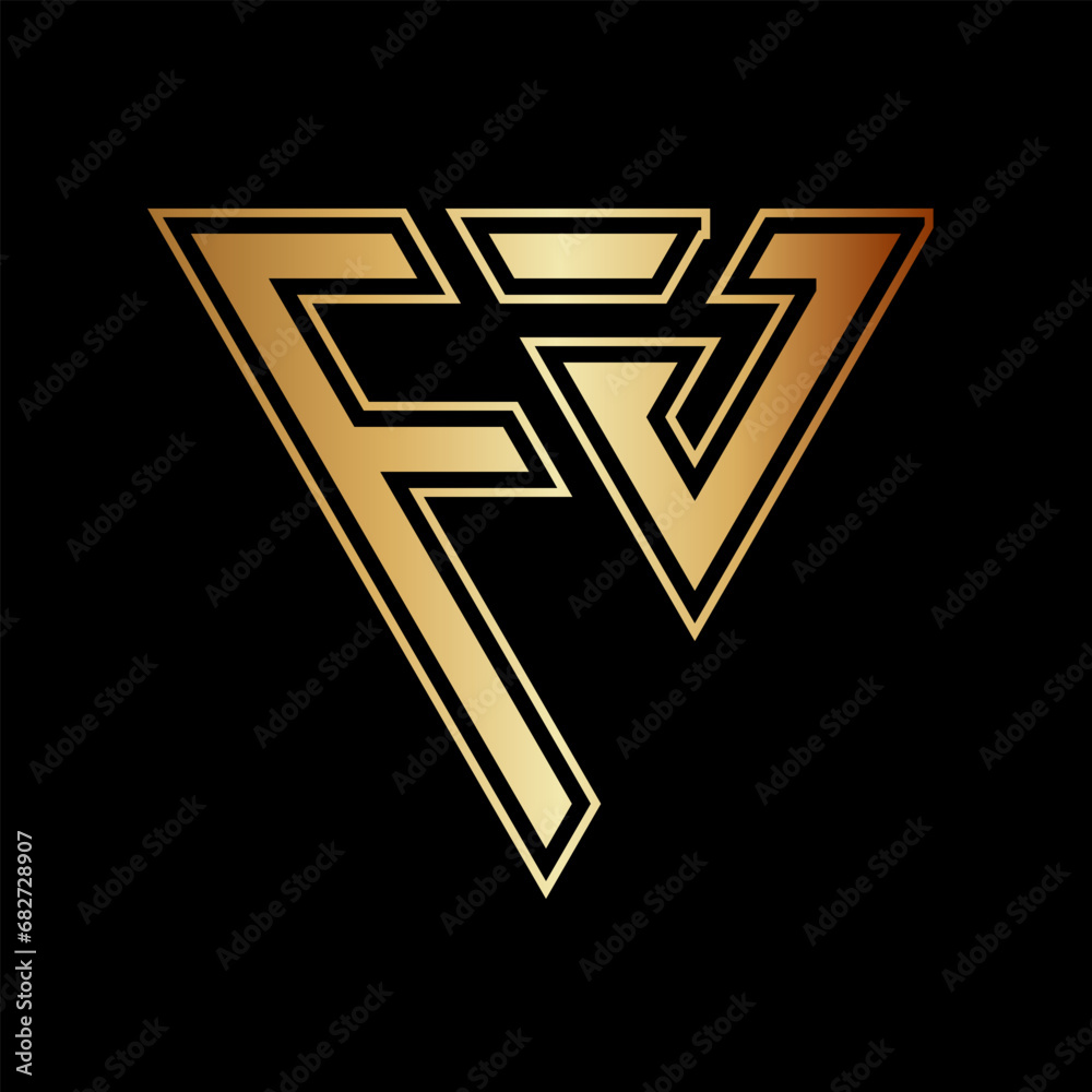 Triangle Letter F and J Logo Design Triangle Letter F and J Logo Design