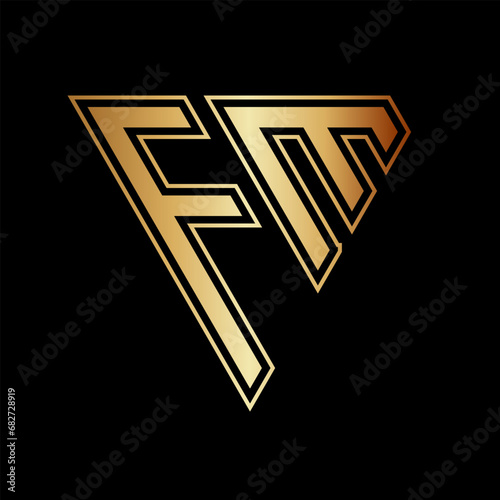 Triangle Letter FM Logo Design