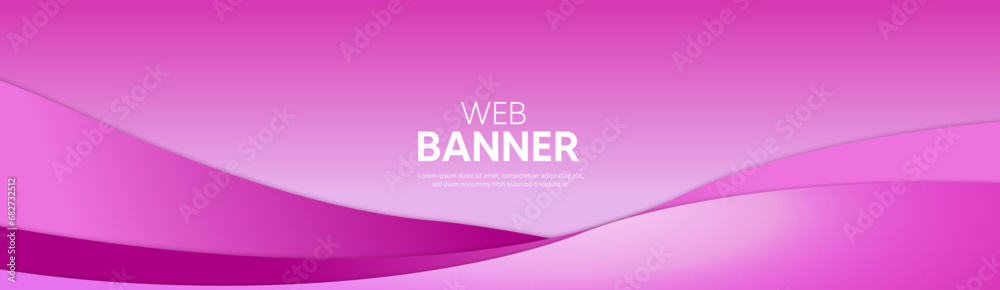Pink background with a ribbon, Pink web banner Pink background with a ribbon, Pink web banner