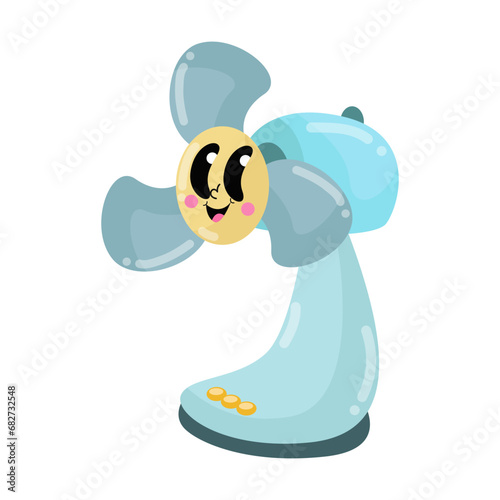 a cartoon character with a blue hair