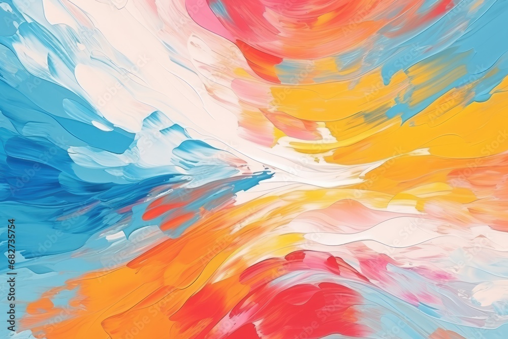 High resolution Colorful abstract brush stroke background Fantasy concept , Illustration painting.