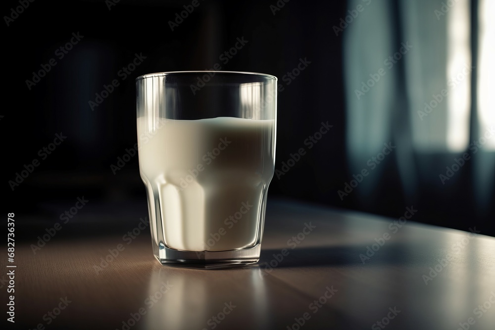 Milk glass table pour natural. Cream rustic product natural drink. Generate Ai Milk glass table pour natural. Cream rustic product natural drink. Generate Ai