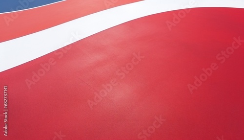 Colorful sports court background. Top view to red field rubber ground with white lines outdoors. Copy space © kilimanjaro 