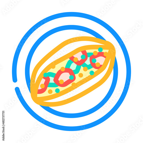 kumpir turkish cuisine color icon vector. kumpir turkish cuisine sign. isolated symbol illustration