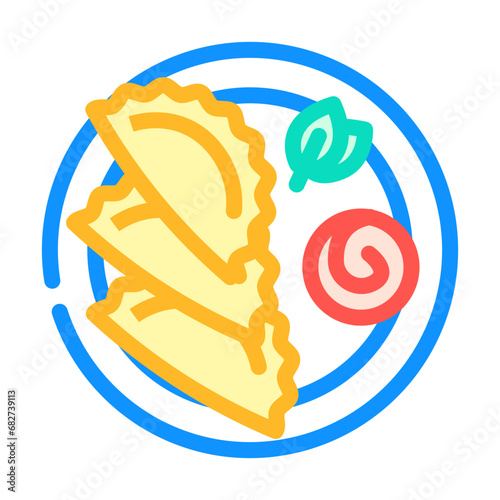 manti dumplings turkish cuisine color icon vector. manti dumplings turkish cuisine sign. isolated symbol illustration