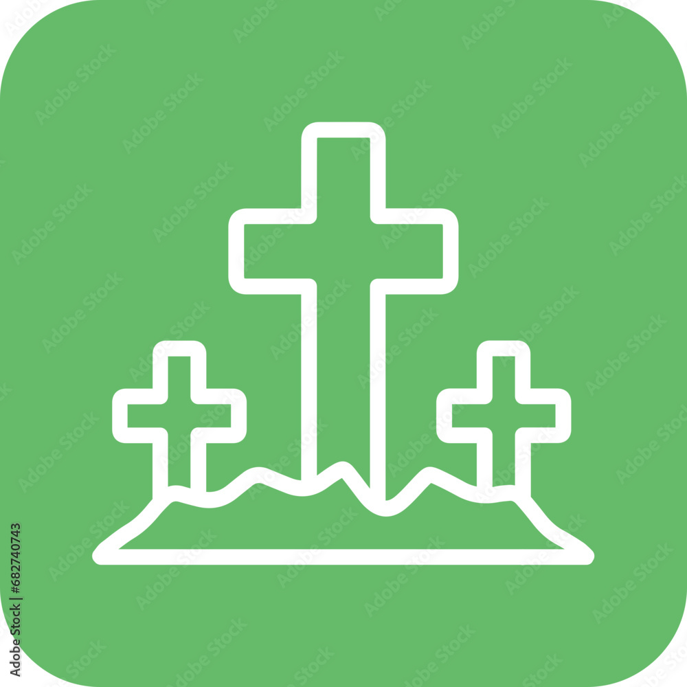 Obraz premium Cemetery Icon