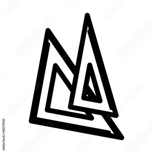 drafting triangle architectural drafter line icon vector. drafting triangle architectural drafter sign. isolated contour symbol black illustration