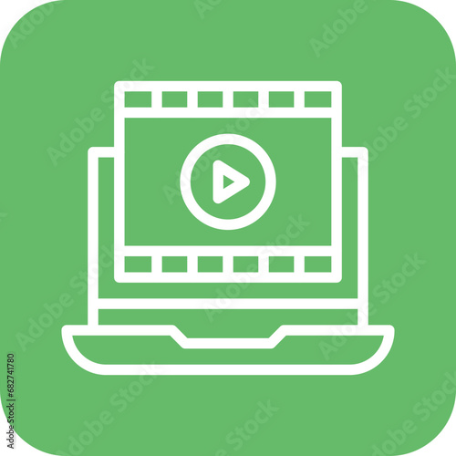 Film on Laptop Icon