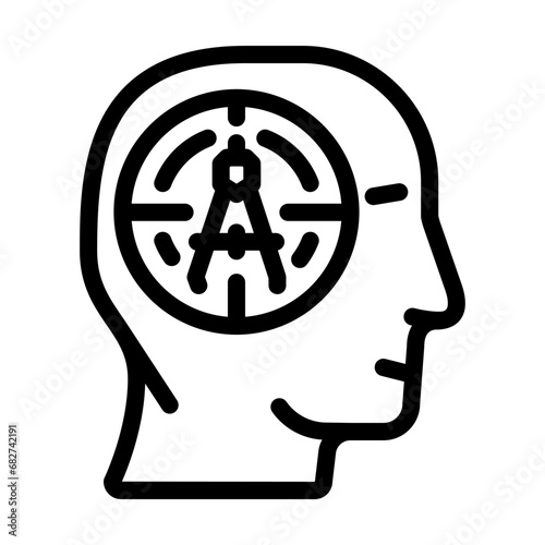 precision drafting architectural drafter line icon vector. precision drafting architectural drafter sign. isolated contour symbol black illustration