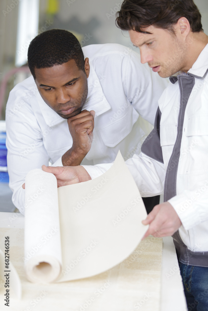 Obraz premium men repair building and people concept