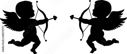 vector illustration of love, cupid of love, angel of love
