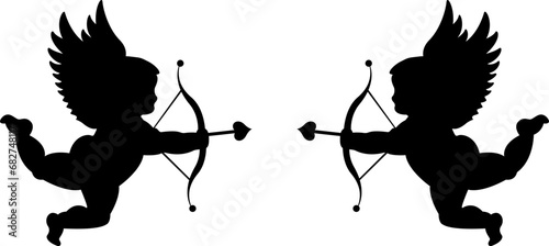 vector illustration of love, cupid of love, angel of love